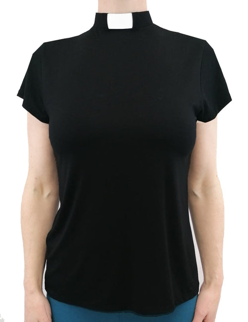 Lotties Eco T-shirt Black *NEW Womens Clergy CAPPED sleeve tee shirt