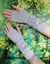 Lotties Eco Wrist Warmers Light Grey Marl / Standard - Small/Medium Bamboo Fingerless Gloves
