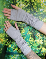 Lotties Eco Wrist Warmers Light Grey Marl / Standard - Small/Medium Bamboo Fingerless Gloves