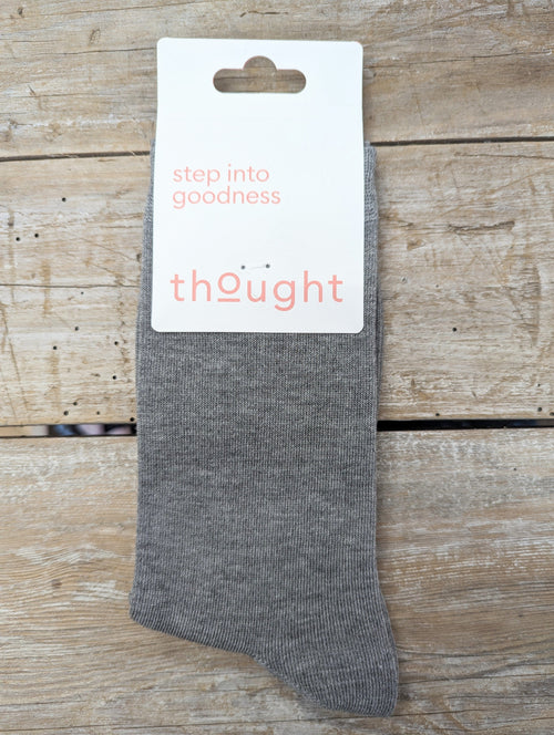 Thought Socks Women's Thought Bamboo Grey Socks UK 4-7