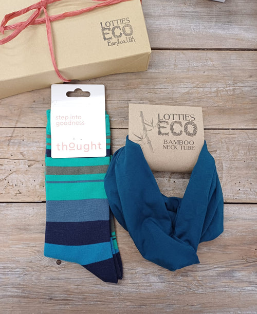 Mens Giftbox Snood & Sock set