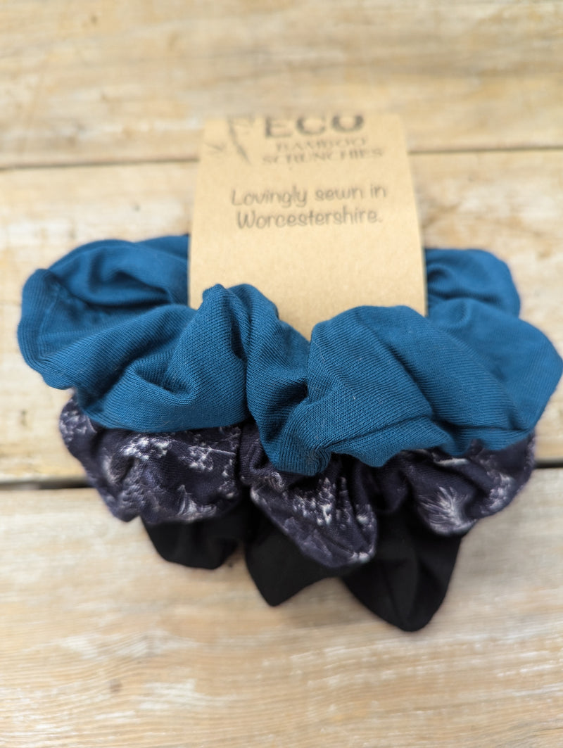 Womens Bamboo 3pk Hair Scrunchies