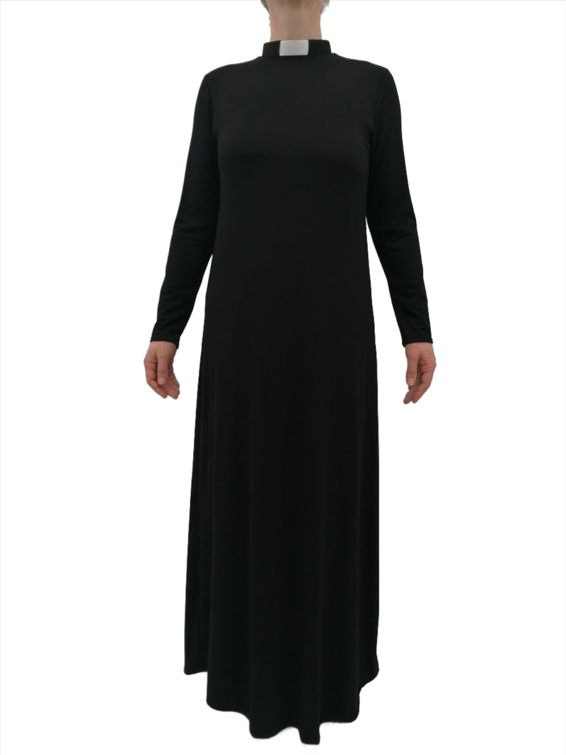 Lotties Eco Baptism & Communion Dresses Black / Standard no pockets Womens Black Bamboo Clergy Summer Cassock