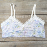 Lotties Eco Bras Fleurs Pastel (summer weight) Womens Bamboo Plunge Croptop