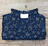Lotties Eco croptop Angel Blue Print 190gm Tailored Womens Bamboo Clergy CROPTOP