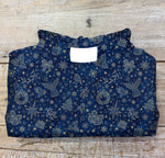 Lotties Eco croptop Angel Blue Print 190gm Tailored Womens Bamboo Clergy CROPTOP