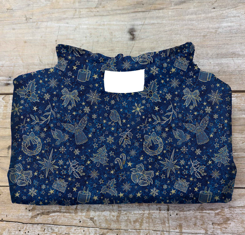 Lotties Eco croptop Angel Blue Print 190gm Tailored Womens Bamboo Clergy CROPTOP