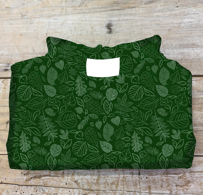 Lotties Eco croptop Winter Green Print 190gm Tailored Womens Bamboo Clergy CROPTOP