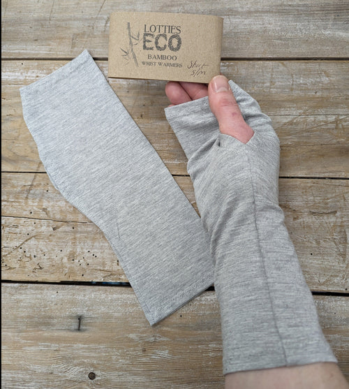 Lotties Eco Digital art glove Light Grey Marl / Standard - Small/Medium Bamboo Short Fingerless Gloves