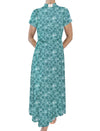 Lotties Eco Dress Animal Ice Print 190gm Tailored Womens Bamboo Clergy MAXI-SKATER Dress