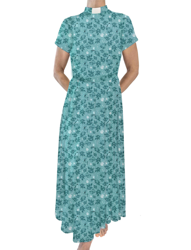 Lotties Eco Dress Animal Ice Print 190gm Tailored Womens Bamboo Clergy MAXI-SKATER Dress
