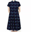 Lotties Eco Dress Watercolour Print (summer weight) / Standard no pockets Womens Bamboo Clergy SKATER Dress