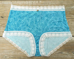 Lotties Eco Knickers Aqua Leaf 190gm Womens Hi-Waist Bamboo Knicker