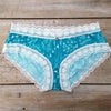 Lotties Eco Knickers Aqua Meadows (summer weight) Womens Bamboo Hipster Knickers