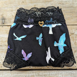 Lotties Eco Knickers Watercolour & Black Lace Womens Maternity Hipster Bamboo Knicker