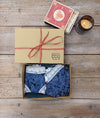 Lotties Eco Lingerie Blue Leaf & White Lace Womens Bamboo Lingerie Giftbox Set