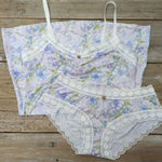 Lotties Eco Lingerie Fleurs Pastel (summer weight) Womens Bamboo Cami & Knicker Set