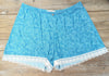 Lotties Eco Pajamas Aqua Leaf 190gm Womens Bamboo Nightshort