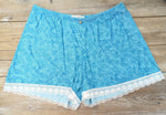 Lotties Eco Pajamas Aqua Leaf 190gm Womens Bamboo Nightshort