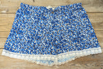 Lotties Eco Pajamas Waterleaf Blue 190gm Womens Bamboo Nightshort
