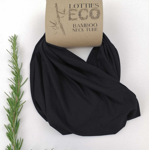 Lotties Eco Snood Black Bamboo Unisex Neck Snood