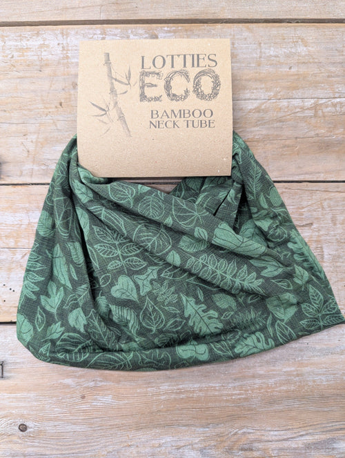 Lotties Eco Snood Leaf Green Bamboo Unisex Neck Snood