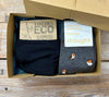 Lotties Eco Socks Black snood & robin socks Mens Giftbox Snood & Sock set