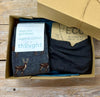 Lotties Eco Socks Charcoal snood & Stag socks Mens Giftbox Snood & Sock set