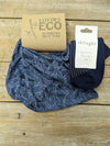 Lotties Eco Socks Leaf Snood & navy trainer sock Womens Giftbox Snood & Sock set