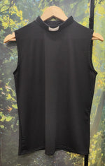 Lotties Eco T-shirt Black 260gm / Small (8-10) 14"collar BASIC Womens Bamboo Clergy TOP