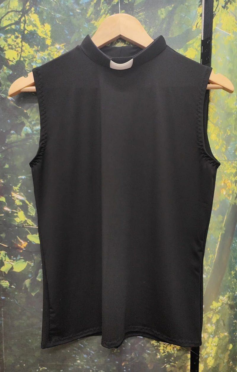 Lotties Eco T-shirt Black 260gm / Small (8-10) 14"collar BASIC Womens Bamboo Clergy TOP