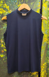 Lotties Eco T-shirt Navy 260gm / Small (8-10) 14"collar BASIC Womens Bamboo Clergy TOP