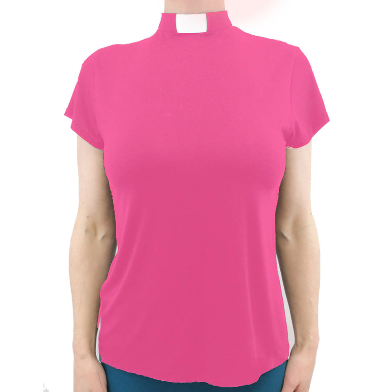 Lotties Eco T-shirt Pink (summer weight) *NEW Womens Clergy CAPPED sleeve tee shirt