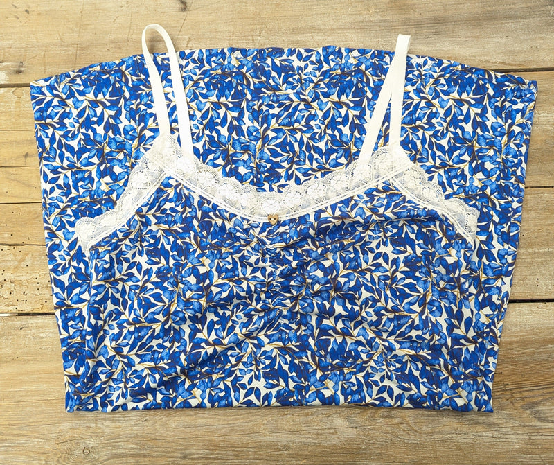 Lotties Eco Top Waterleaf Blue Womens Bamboo Winter Camisole Top