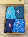Lotties Eco Underwear Aqua/Meadow/Blue/Emerald Men's Underwear 4pk Bamboo Boxers