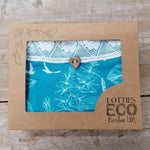 Lotties Eco Underwear Aqua Meadows (summer weight) / Hipster Low-Rise Giftbox Womens Bamboo Knicker