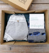Lotties Eco Underwear Lt grey knickers & Hedghog socks / XS (6-8) / Hipster Knicker Giftbox Womens Bamboo Knicker & Sock Box