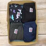 Lotties Eco Underwear Watercolour/Charcoal/Navy/Black Men's Underwear 4pk Bamboo Boxers
