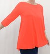 Lotties Eco Womenswear Hot Coral Womens Bamboo Casual A-line Top
