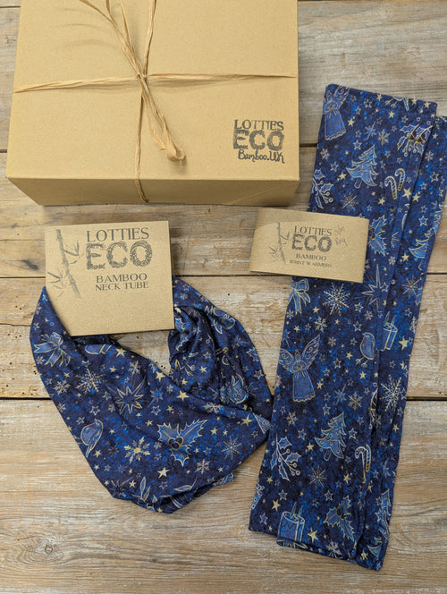 Lotties Eco Wrist Warmers Bamboo Unisex Gloves & Snood Giftset