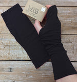 Lotties Eco Wrist Warmers Black / Standard - Small/Medium Bamboo Unisex SHORT Fingerless Gloves
