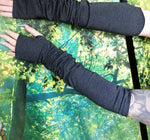Lotties Eco Wrist Warmers Charcoal / Standard - Small/Medium Bamboo Long Fingerless Gloves
