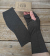 Lotties Eco Wrist Warmers Charcoal / Standard - Small/Medium Bamboo Unisex SHORT Fingerless Gloves