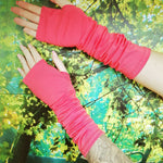 Lotties Eco Wrist Warmers Coral / Standard - Small/Medium Bamboo Fingerless Gloves