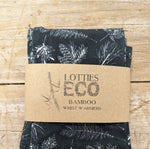 Lotties Eco Wrist Warmers Green Spruce Print / Standard - Small/Medium Bamboo LONG Fingerless Gloves
