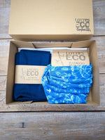Lotties Eco Wrist Warmers Meadows snood & Blue gloves / Standard - Small/Medium Bamboo Unisex Gloves & Snood Giftset