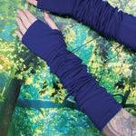 Lotties Eco Wrist Warmers Royal Blue / Standard - Small/Medium Bamboo Long Fingerless Gloves