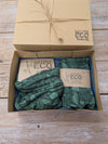 Lotties Eco Wrist Warmers Winter Green Print / Standard - Small/Medium Bamboo Unisex Gloves & Snood Giftset