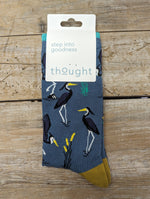 Thought Socks Men's Thought Bamboo Birds Sock UK 7-11