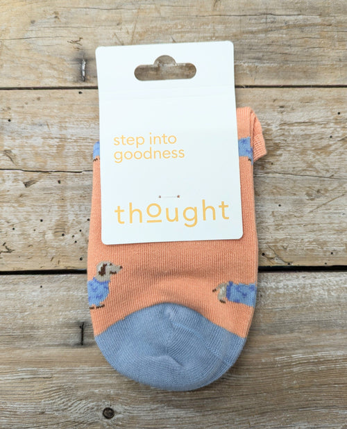 Thought Socks Women's Ankle Trainer Sock dog UK 4-7